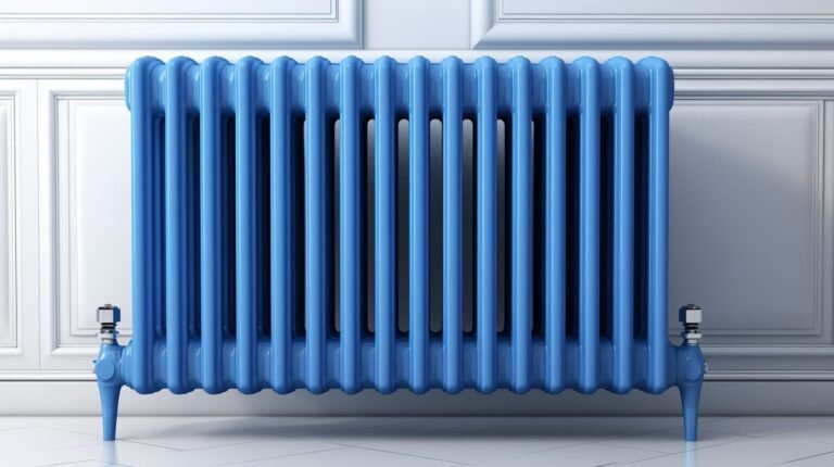 radiateur bleu